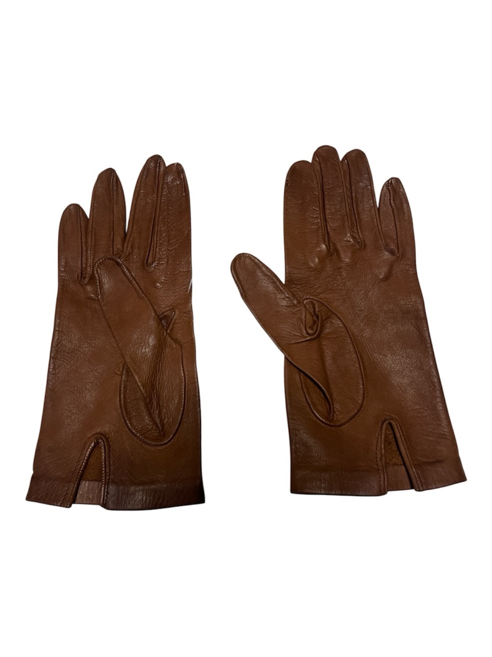 Ladies  Brown Leather Gloves